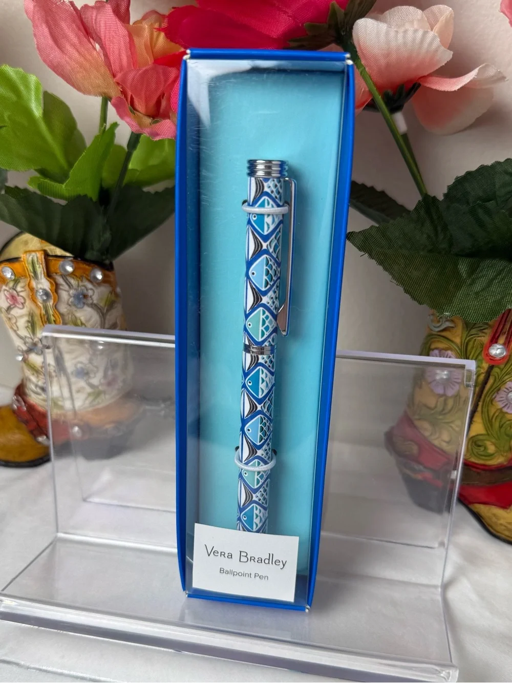 NWT Vera Bradley Go Fish Blue Ball Point Pen